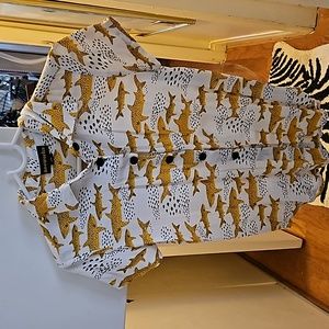 Nooworks Sharks Joyce Button Down size xs